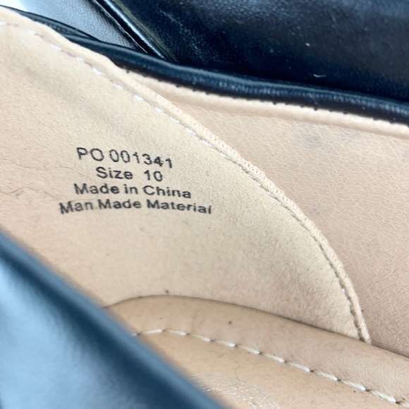 JOURNEE COLLECTION | Black Faux Leather Slides Ballet Flats Shoes - Picture 4 of 6